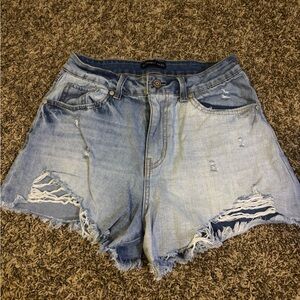 Sincerely Jules Light Blue Distressed Jean Shorts